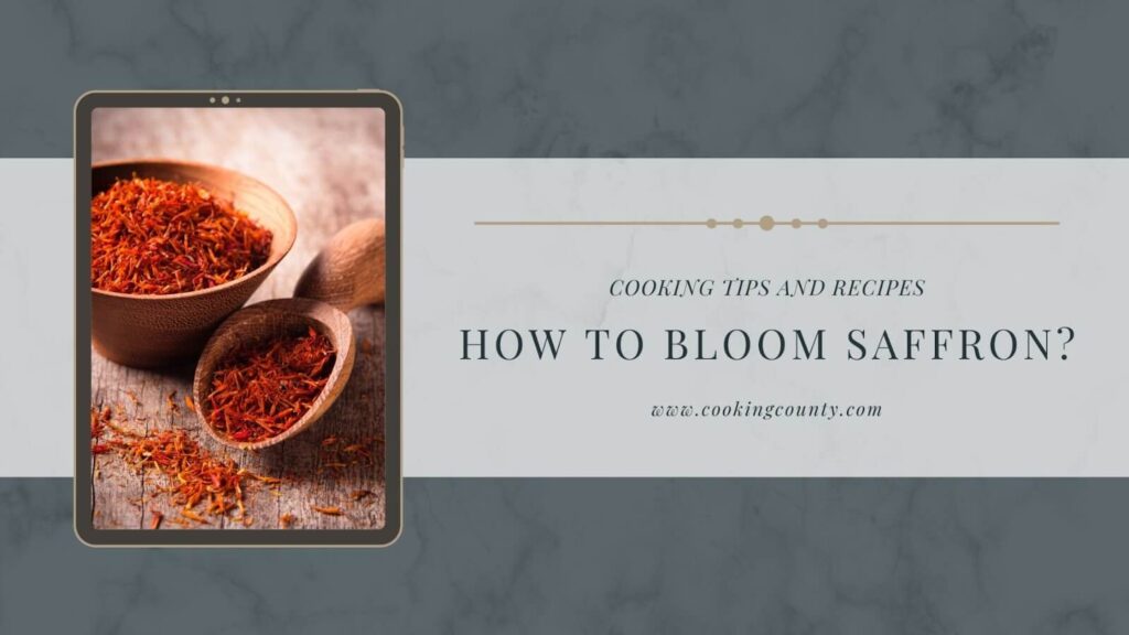 how to bloom saffron