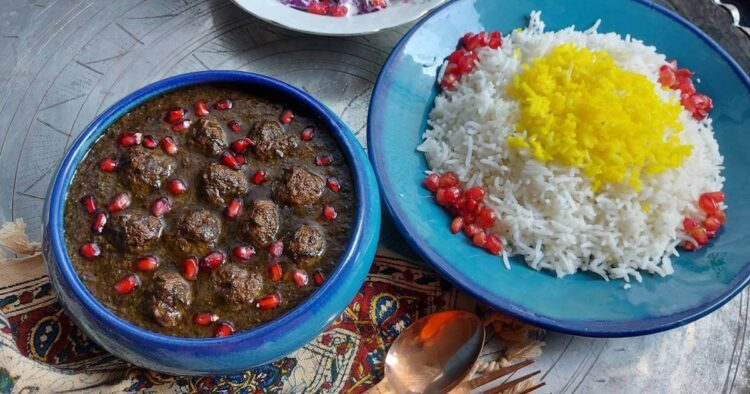 iranian anar bij stew