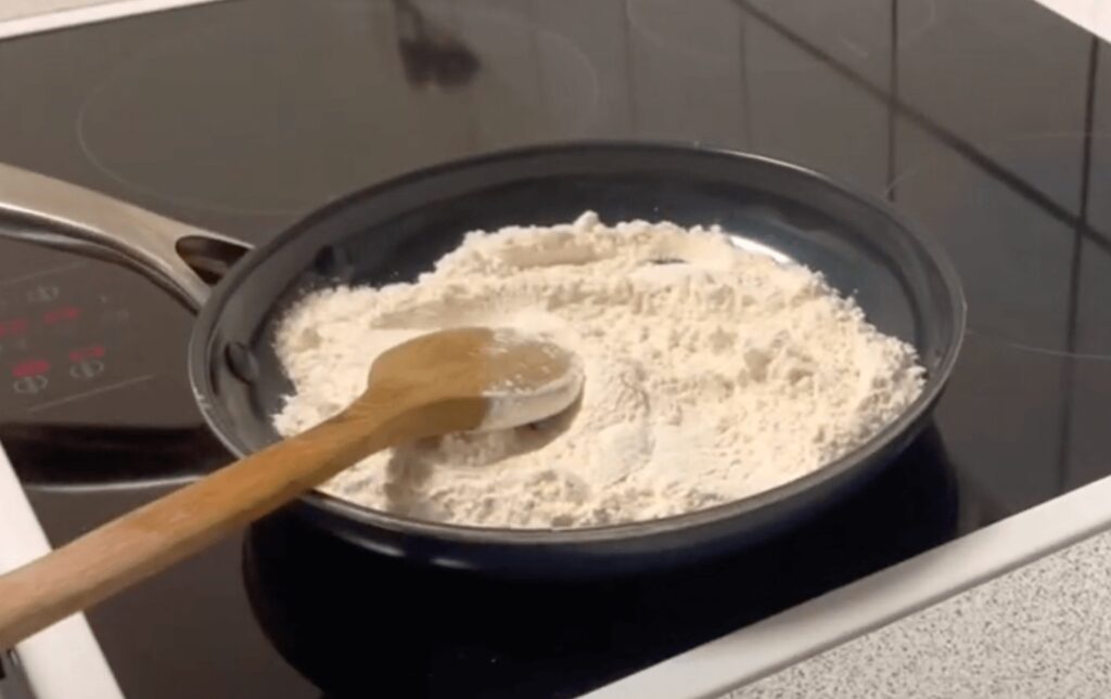 sauteing flour