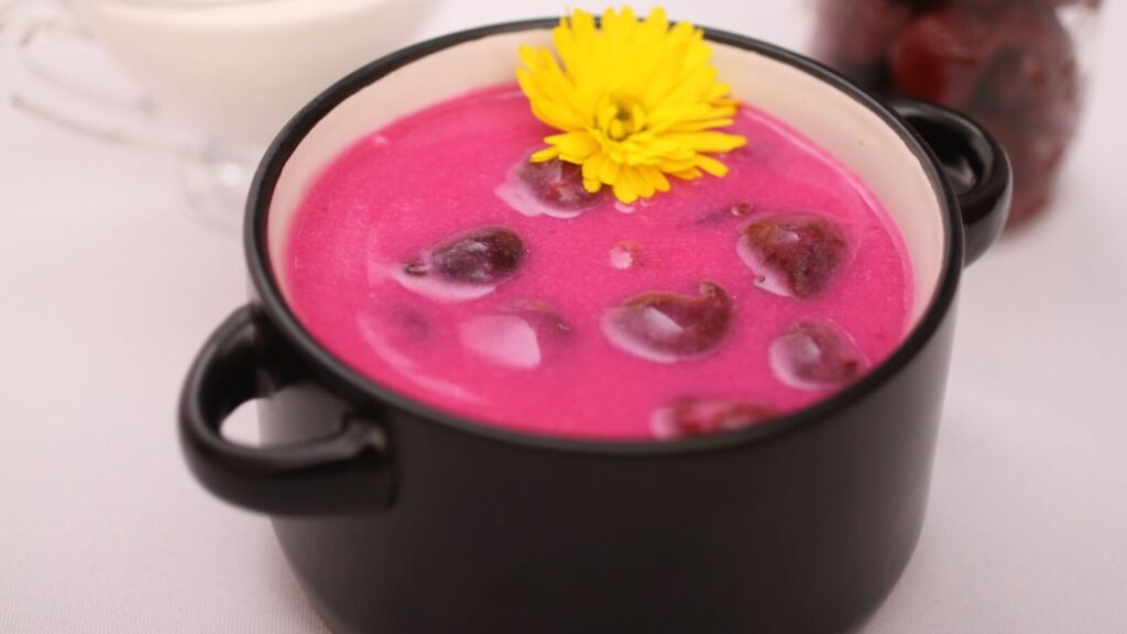 chilled sour cherry soup