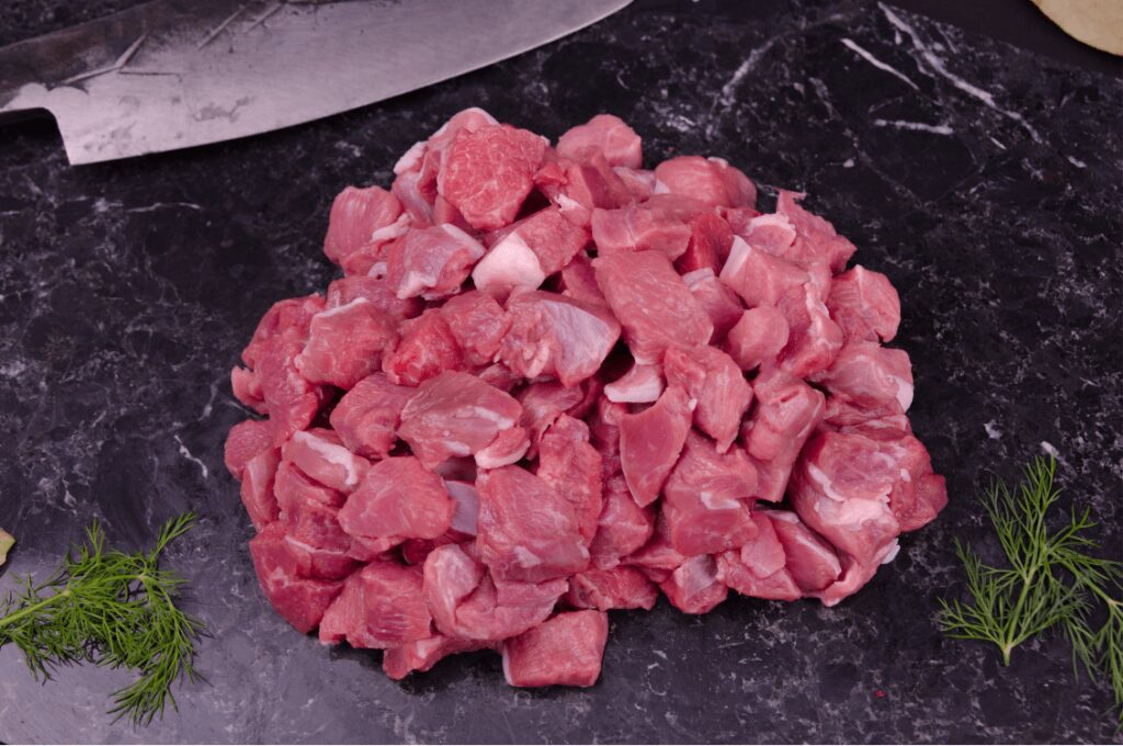 diced meat