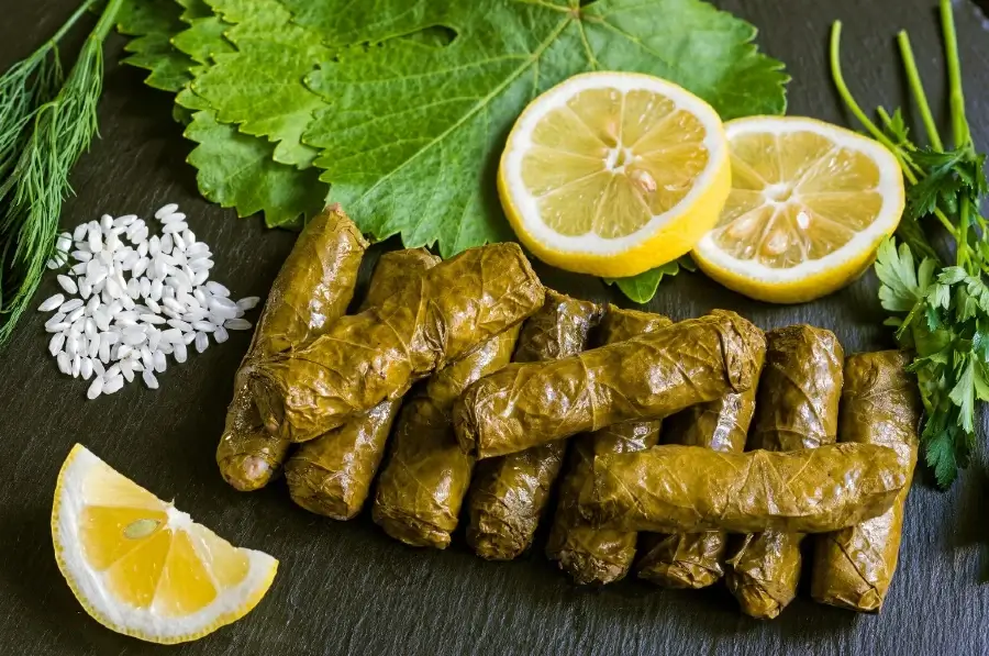 Cypriot stuffed grape leaves